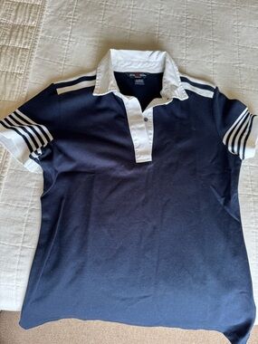 Brooks Brothers Navy and White Woman Polo S